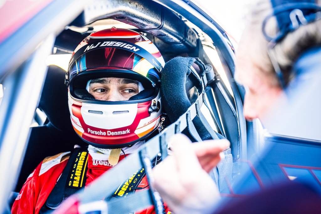 Gustav Krogh udfordret i Porsche Carrera Cup Scandinavia-premiere.
(Foto: Porsche Carrera Cup Scandinavia)